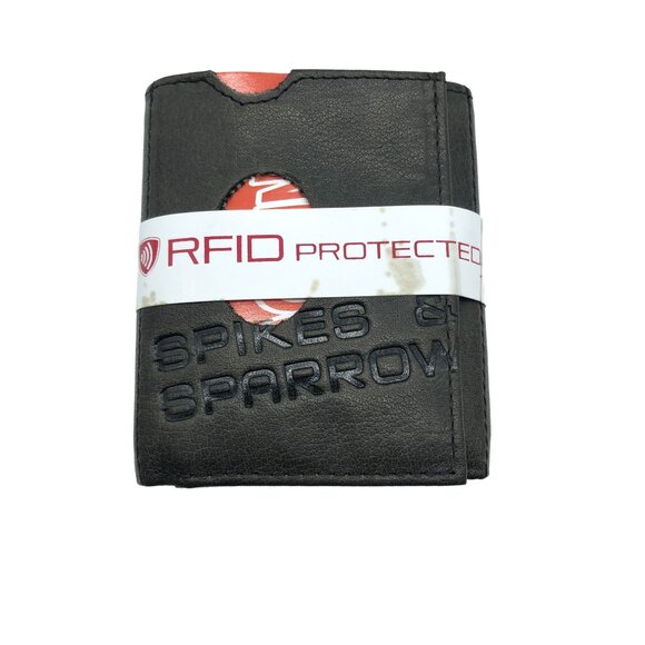 Spikes & Sparrow Austin RFID Protected Leather Wallet With Box Gray Style 16530 - Picture 2 of 6